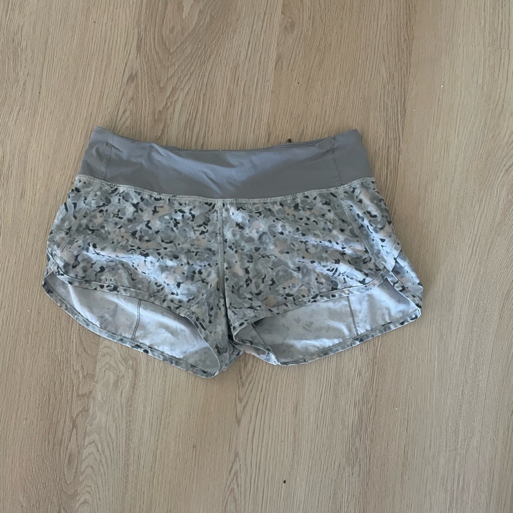 Lululemon Grey Speed Up Lined Shorts